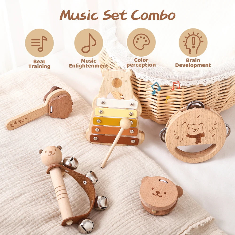 Wooden Musical Toy – Montessori Fun for Toddlers