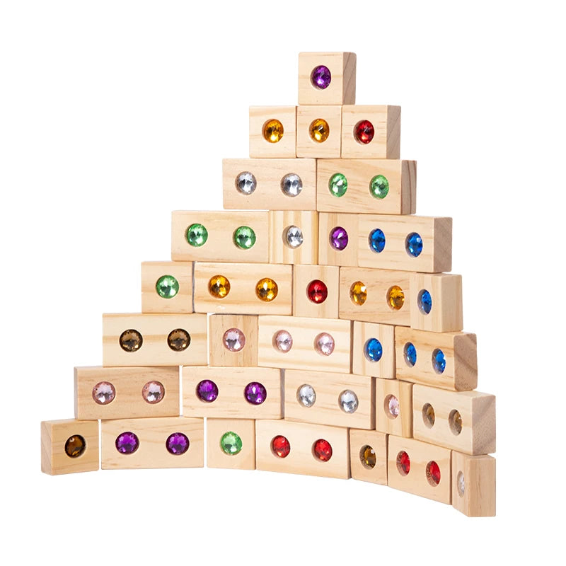 Blocs de pierres précieuses scintillantes – Le plaisir Montessori !