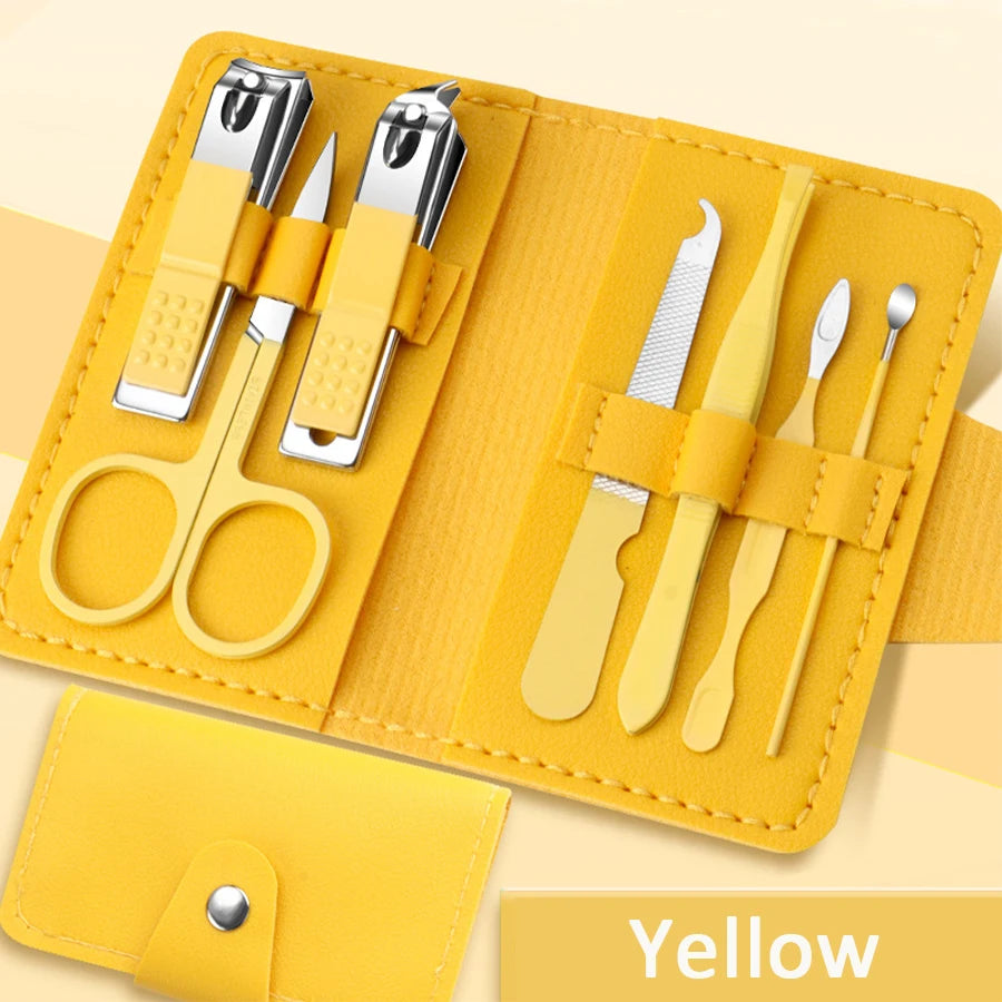 Kit de coupe-ongles portable en acier inoxydable 7 pièces – Outils de manucure