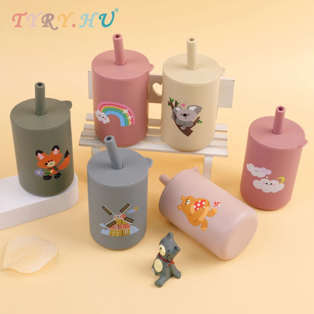 Biberon pour tout-petits – Gobelet à paille en silicone pour enfants