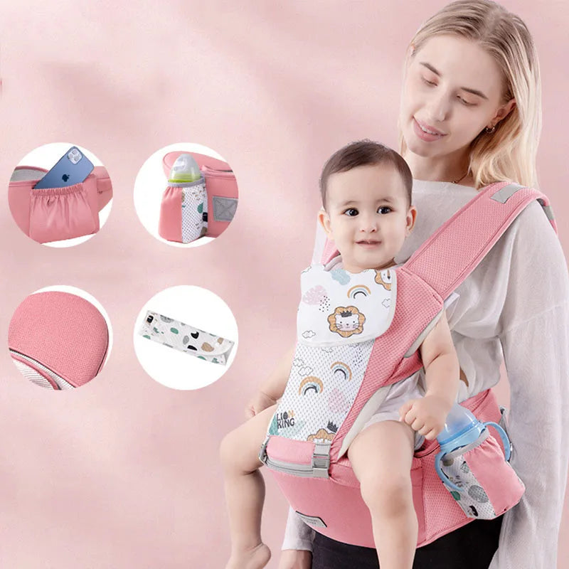 Ergonomic Front-Facing Baby Carrier with Hipseat – Travel Friendly