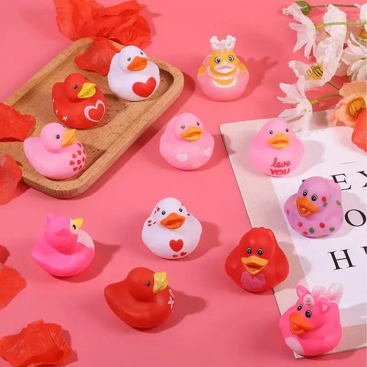 24pcs Creative Rubber Ducks – Bath & Car Dashboard Decorations for Kids