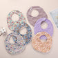 Flower Print Cotton Baby Bib – Adjustable Snap Bandana