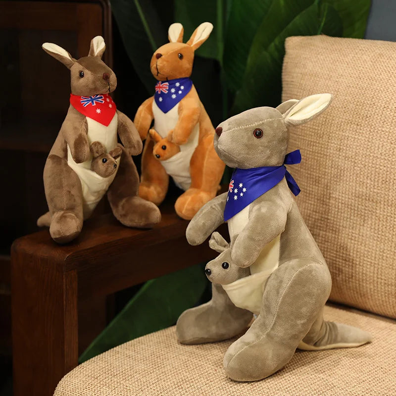 Simulation Kangaroo Plush – Mum & Baby