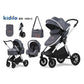 Poussette légère Kidilo H2D C 3 en 1, poussette bébé à quatre roues de bonne qualité