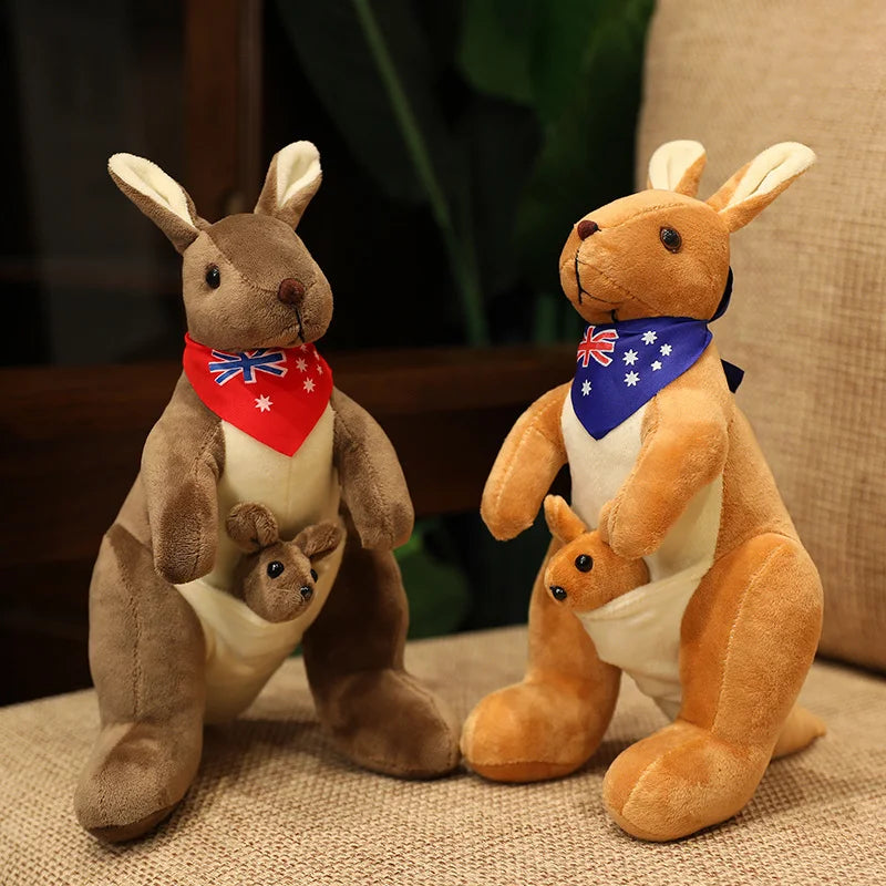 Simulation Kangaroo Plush – Mum & Baby
