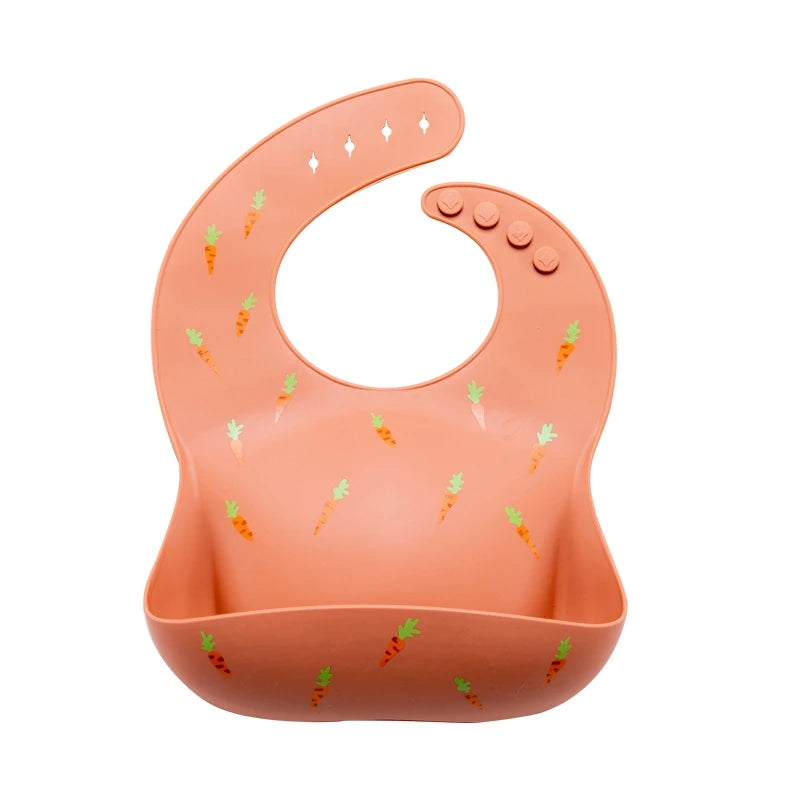 Bavoir d'allaitement en silicone ajustable et mignon