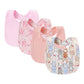 Ensemble de 4 bavoirs bébé en coton double épaisseur – Mignons et doux