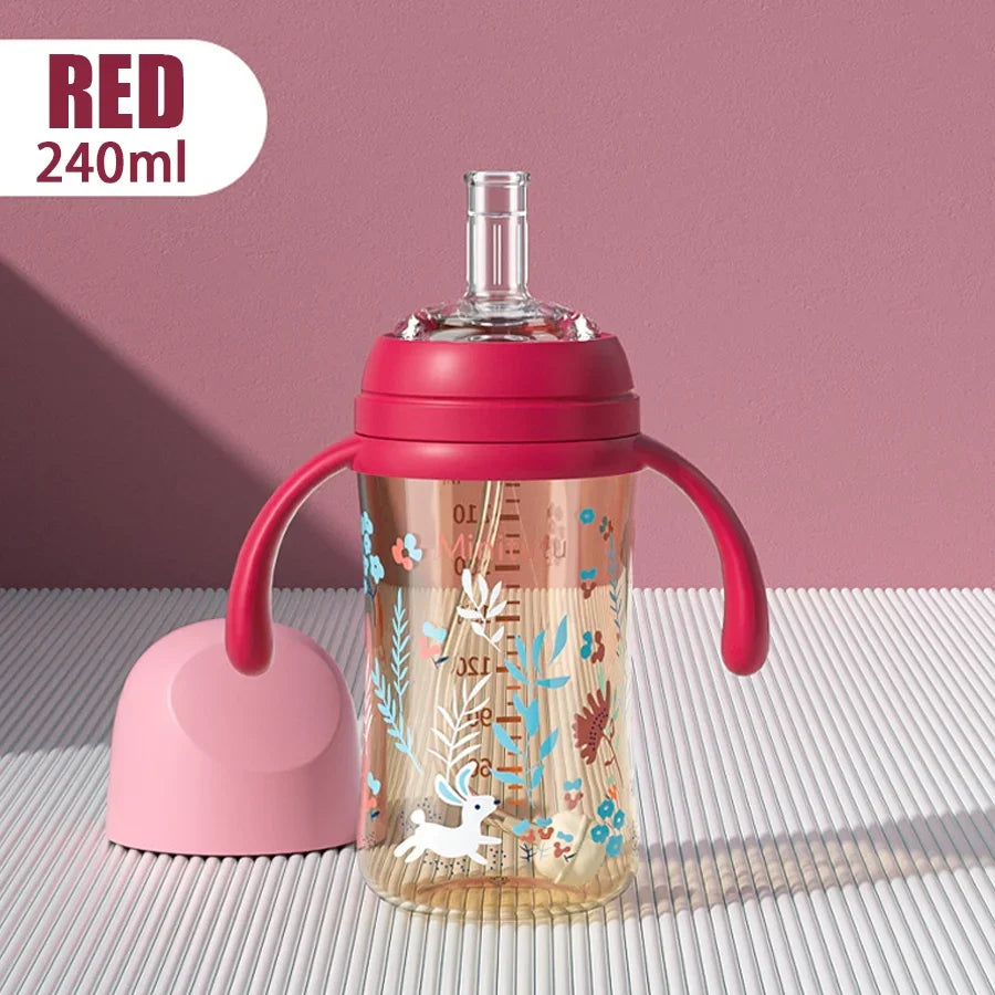 Kit d'alimentation pour nouveau-né (240 ml) – Biberon, tasse à bec et tétine, en PP et silicone sûrs