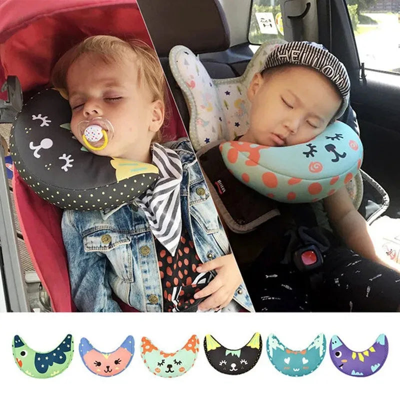 Child Car Seat Cushion – Crescent Neck & Sleep Pillow