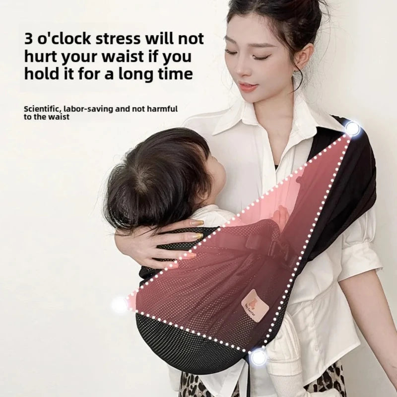 Porte-bébé portable avec assise de hanche pour nouveau-né et écharpe de portage