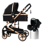 3-in-1 Foldable Baby Stroller – High Landscape, All-Season Carriage