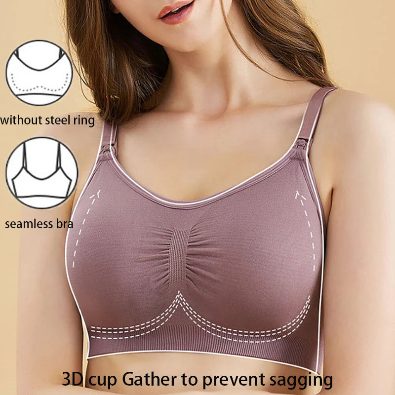 Soutien-gorge d'allaitement et de maternité mains libres – Confort optimal pour allaiter toute la journée