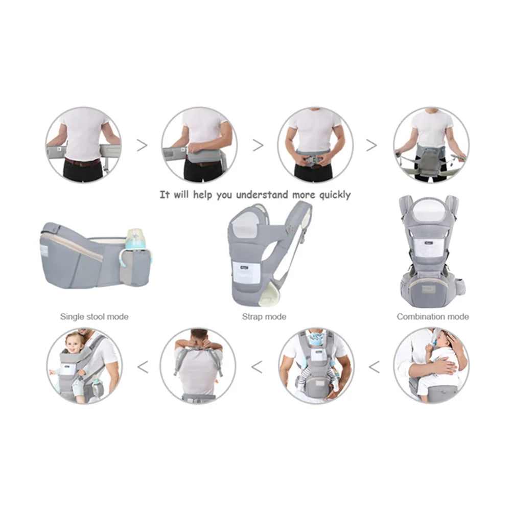 Infant Baby Sling – Front-Facing Ergonomic Hipseat Carrier