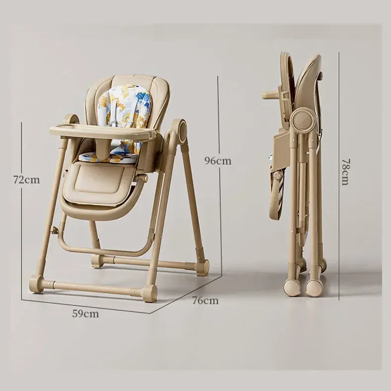 Chaise haute multifonctionnelle pour l'alimentation et le bercement des bébés