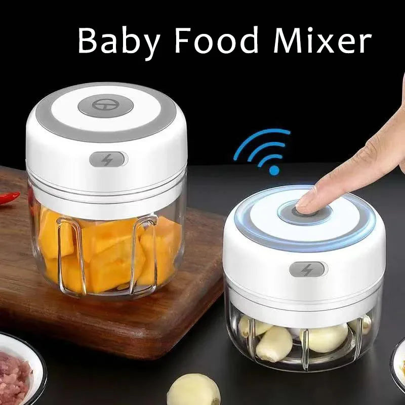 Portable Electric Baby Food Chopper – Wireless USB Mixer for Veggies & Ginger