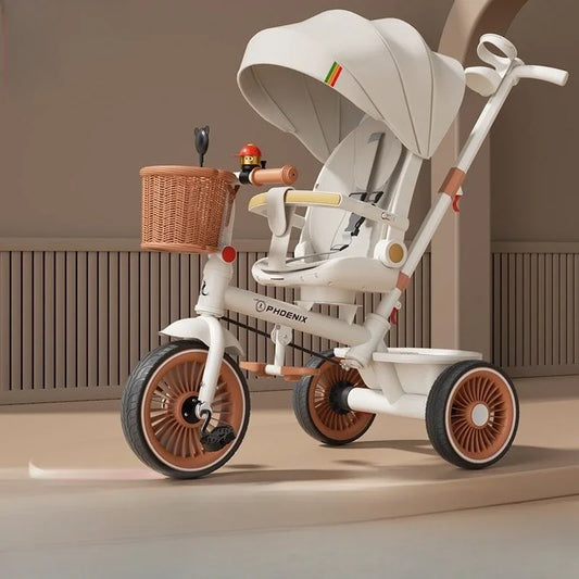 Lightweight 3-Wheel Kids Tricycle & Stroller