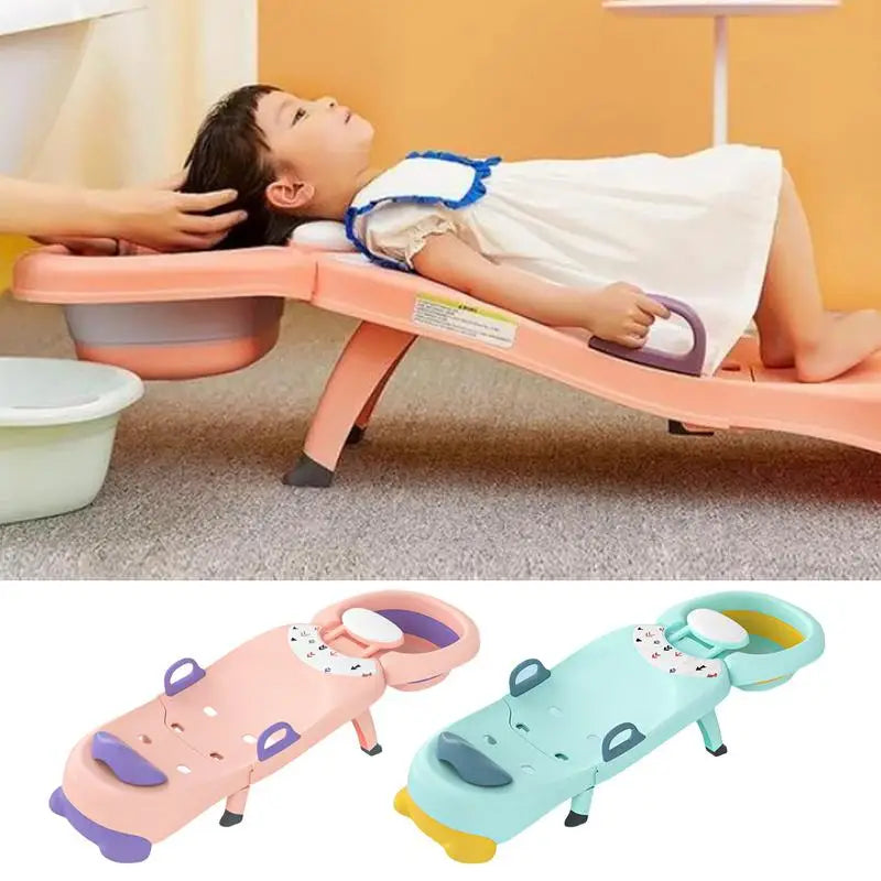 Siège de shampoing pliable pour enfants – Idéal pour les garçons et les filles