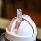 Biberon de 250 ml pour bébé – Large anse et paille rose