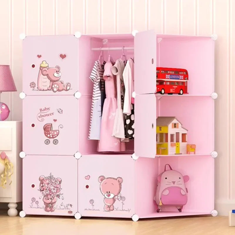 Armoire de rangement pour chambre d'enfant – Étagères en plastique pour tout-petits
