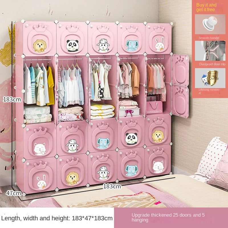 Armoire moderne pour enfants – Placard et rangement pliables en plastique