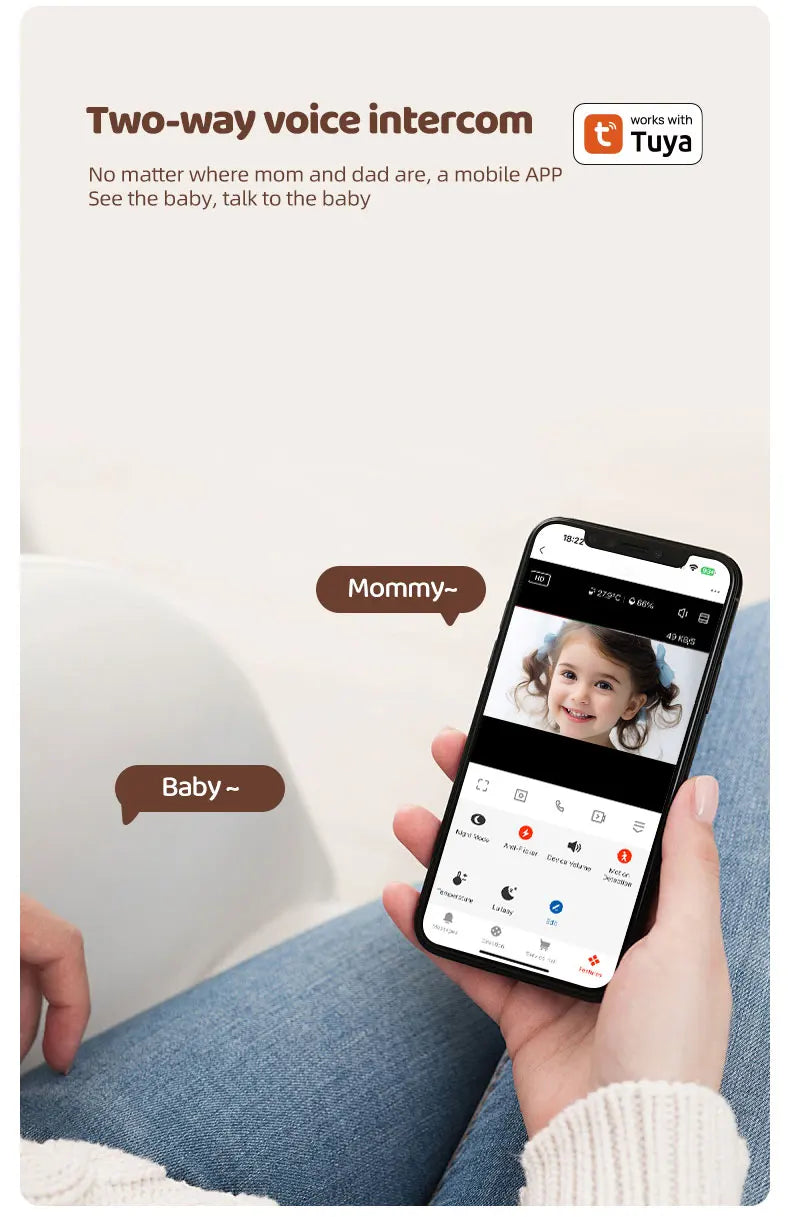 Application Smart Baby Care C11 HD 2MP Vidéo Musique