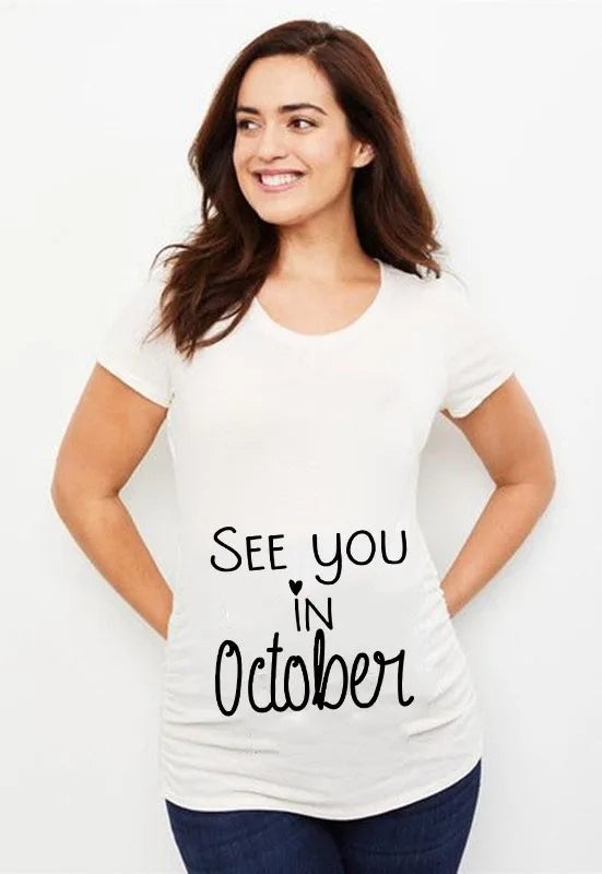 See You In May’ Maternity T-Shirt – Pregnancy Announcement Tee