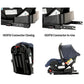 Poussette 3 en 1 à profil haut avec siège auto et fixation ISOFIX