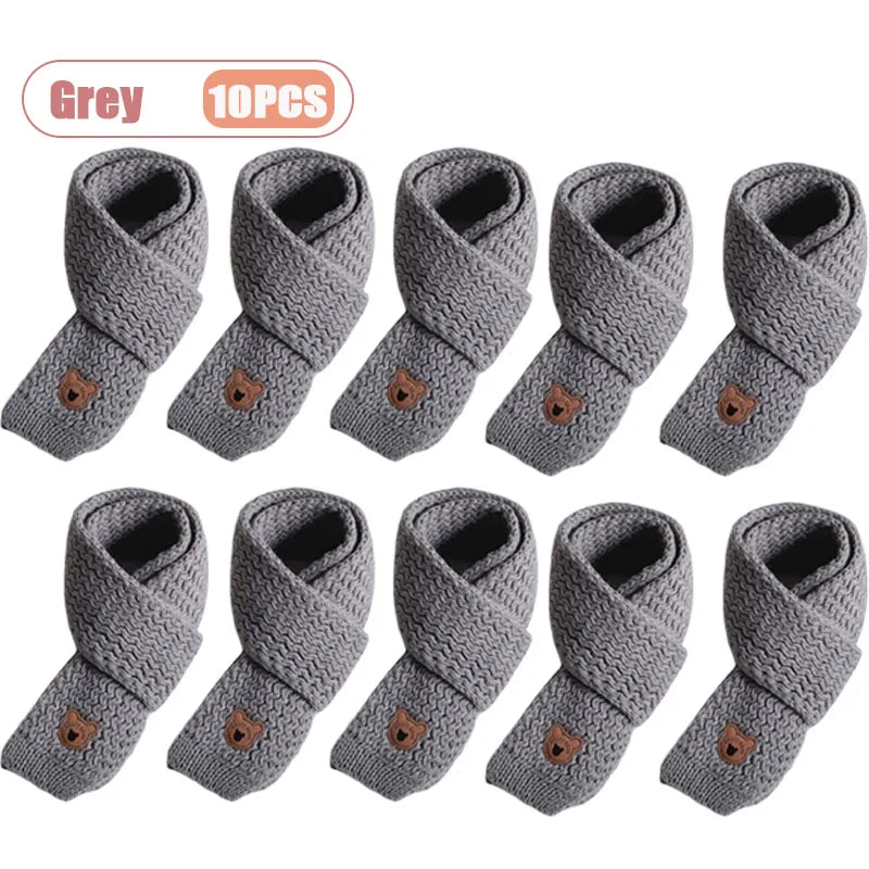 1 à 10 écharpes bébé d'hiver, cache-cou doux en maille pour garçons et filles, chaude et coupe-vent.