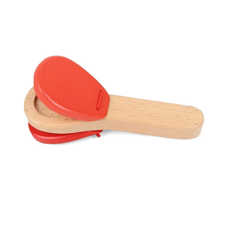 4PCS Wooden Castanets – Rhythm Fun for Kids!