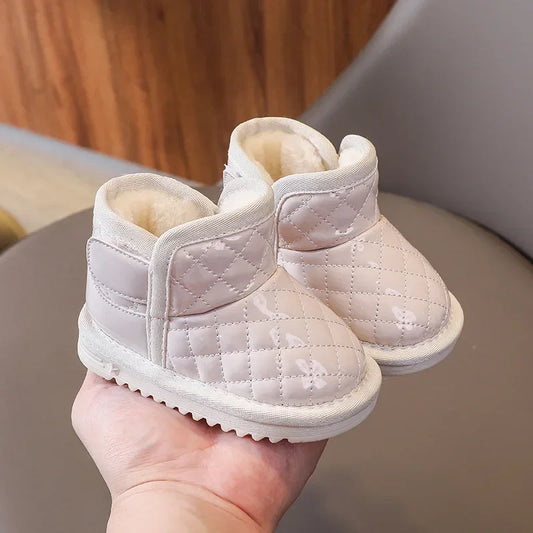 Baby Girls Snow Boots Winter Boys Shoes Children Ankle Boots Windproof Waterproof Kids Outdoor Warm Plush Infant Toddler Shoes