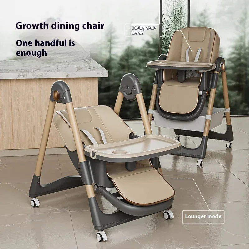 Chaise haute pliable pour bébé – Siège repas et siège de sol multifonctionnel pour enfants