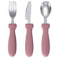 Ensemble d'alimentation pour bébé – Assiette, cuillère et fourchette en silicone