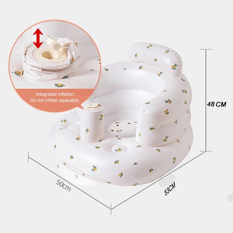 Bain et chaise longue gonflable pour bébé – Canapé souple et portable pour enfants