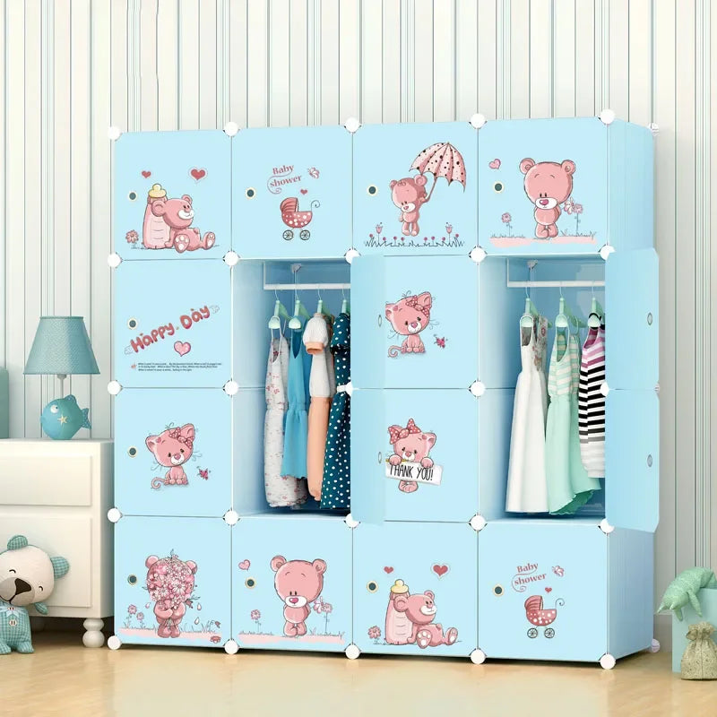 Armoire de rangement pour chambre d'enfant – Étagères en plastique pour tout-petits