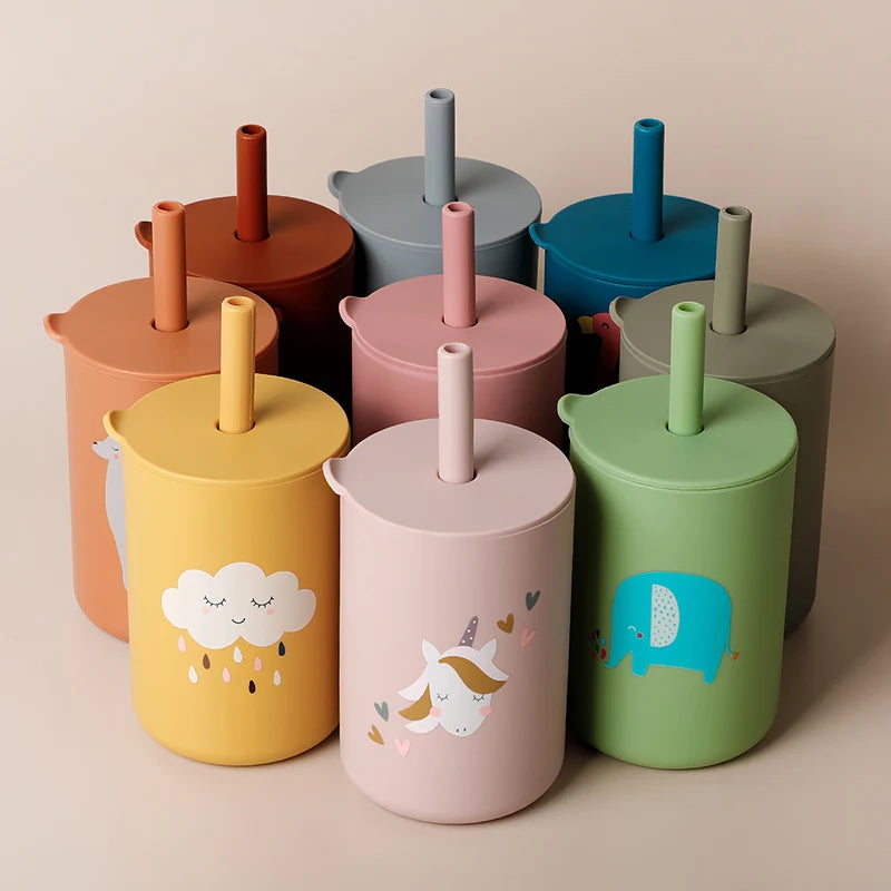Baby Learning Cup | BPA-Free Silicone Straw Cup for Toddler