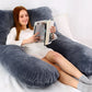 Coussin de grossesse en velours en forme de U, 140 x 70 cm – Coussin doux et multifonctionnel