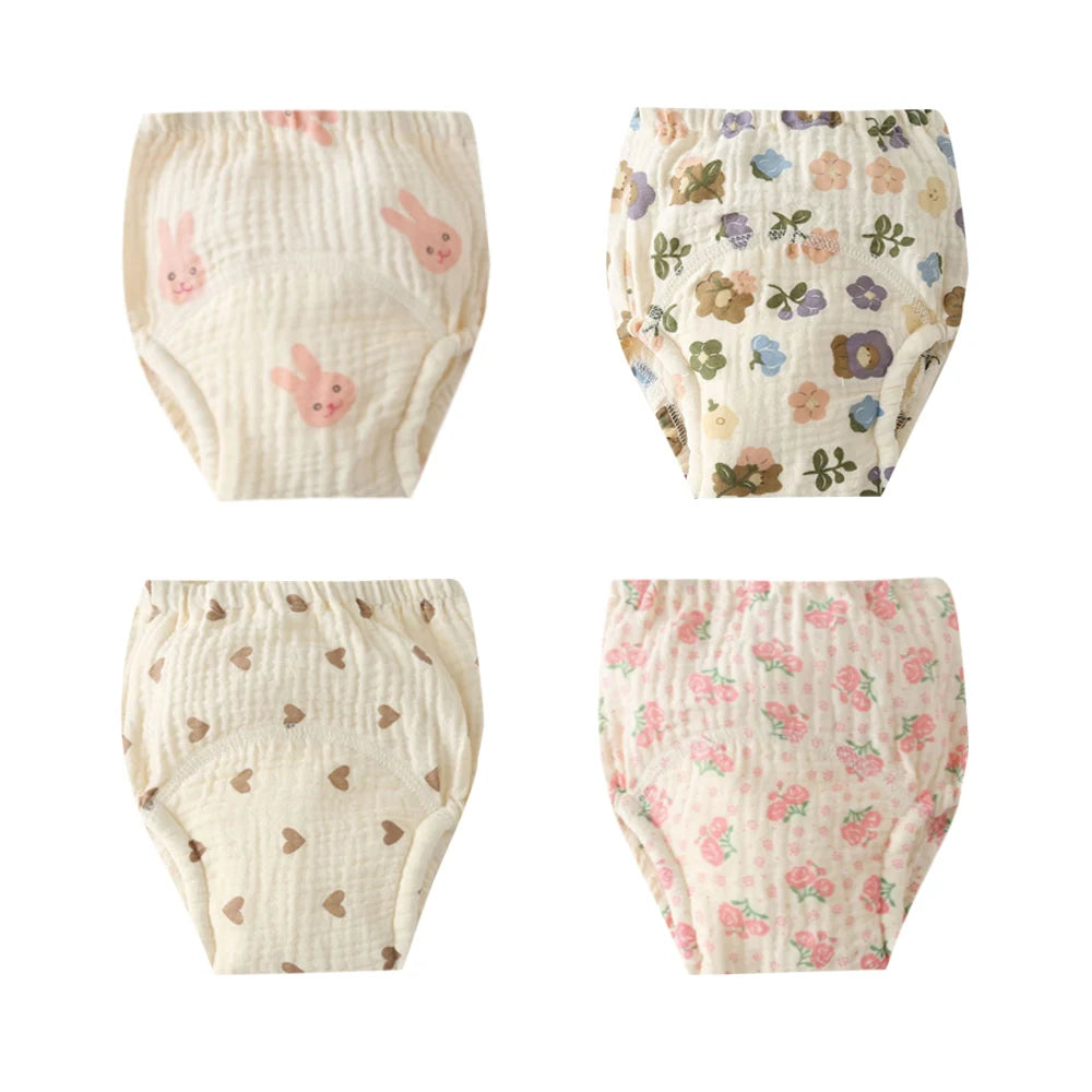 Culottes d'apprentissage pour bébé en gaze de coton doux