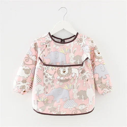 Waterproof Long-Sleeve Baby Feeding Bib (0–2Y)