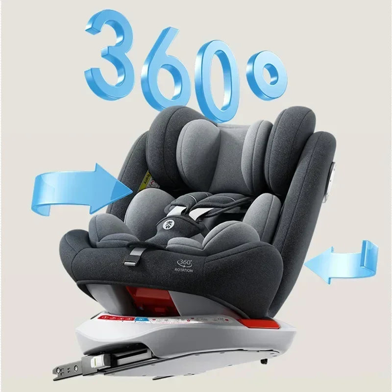 Infant Car Seat 0-4Y | 360° Swivel, Adjustable Backrest & Leg Support