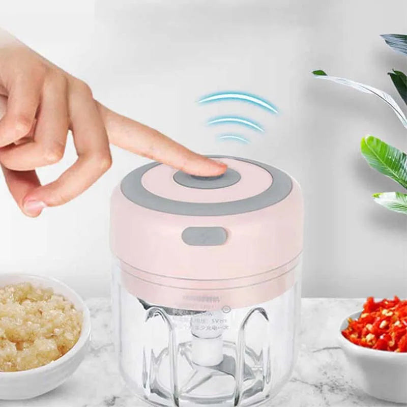 Mini hachoir rechargeable USB – Appareil à ail et à sauce