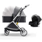 Poussette bébé 3 en 1 de luxe – Position assise et allongée, poussette de voyage portable