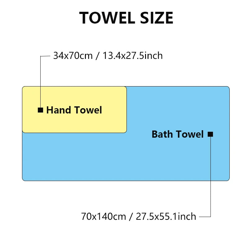 Ensemble de 2 ou 4 serviettes de bain en coton – Serviettes gaufrées douces et absorbantes pour la maison