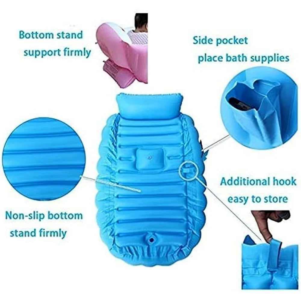 Portable Baby Bathtub – Inflatable, Foldable & Fun