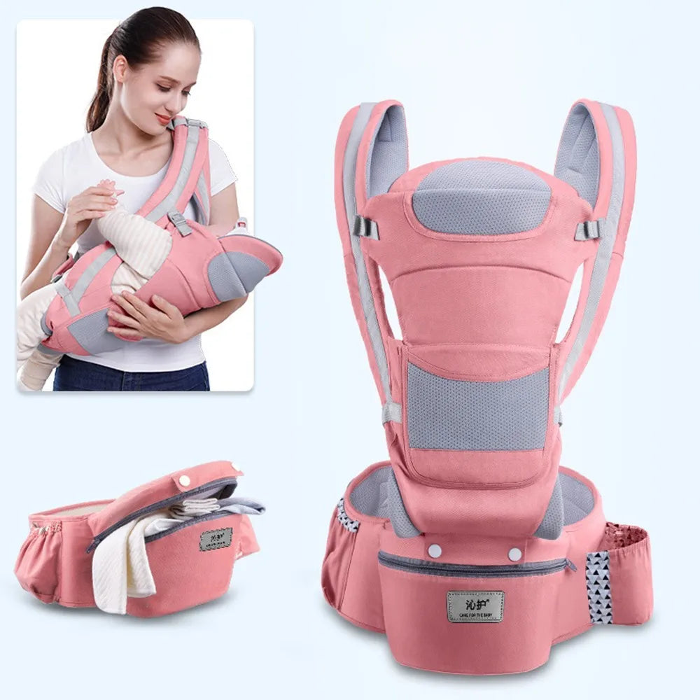 Porte-bébé ergonomique face au ventre avec assise de hanche – Idéal pour les voyages