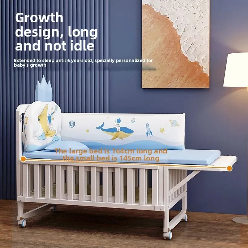 Convertible Baby Crib – Luxury Nest Bed with Mobility