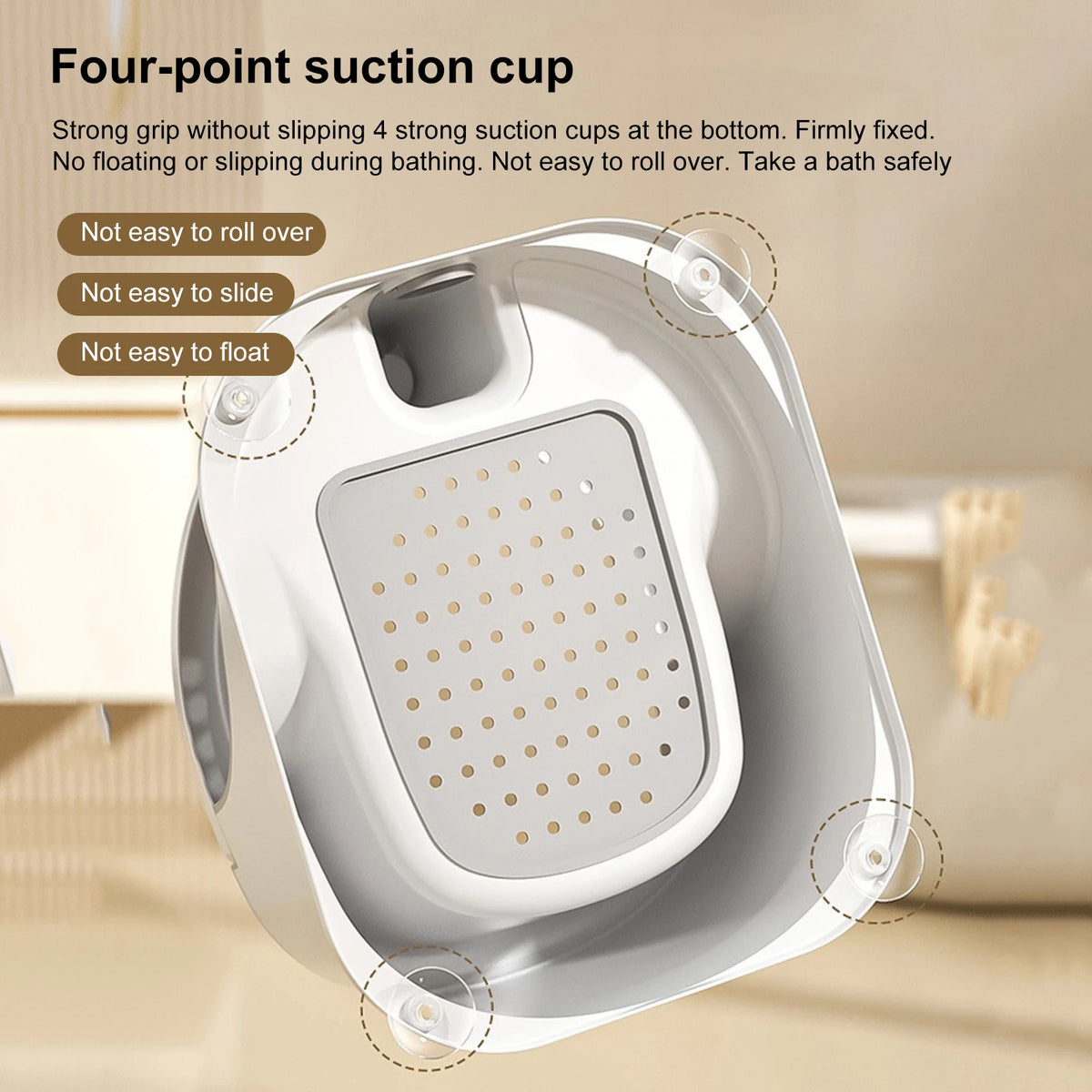 Baby Bath Seat – Sit-Up Chair with Temperature Sensor