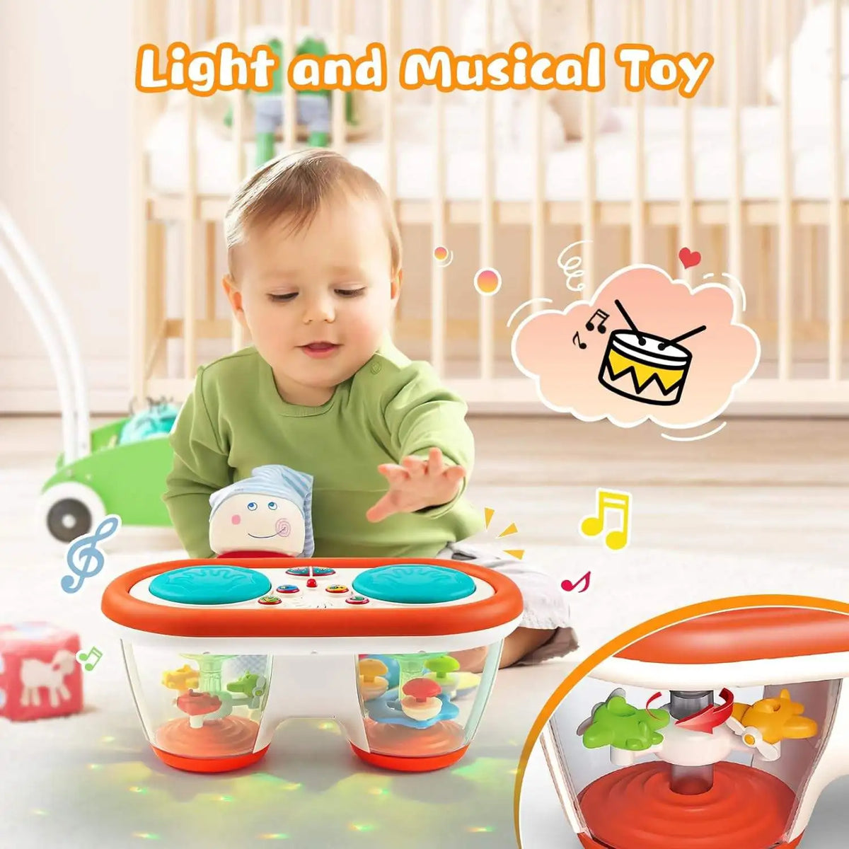 Multifunctional Music Drum – Lights & Sound Fun!