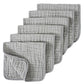 Ensemble de 6 serviettes pour bébé – Lingettes en mousseline de coton 6 épaisseurs pour le visage et le dos