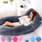 Coussin de grossesse en polaire douce en forme de U – Soutien latéral et lombaire multifonctionnel